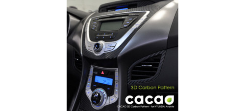 cacao 3d carbon pattern hyundai elantra 2010-15